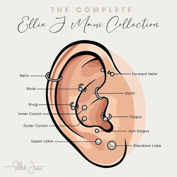 Rose Gold Ear Cuff, Ear Cuff Earrings for Women, Mens Ear Cuffs for Non Pierced - Picture 5 of 6